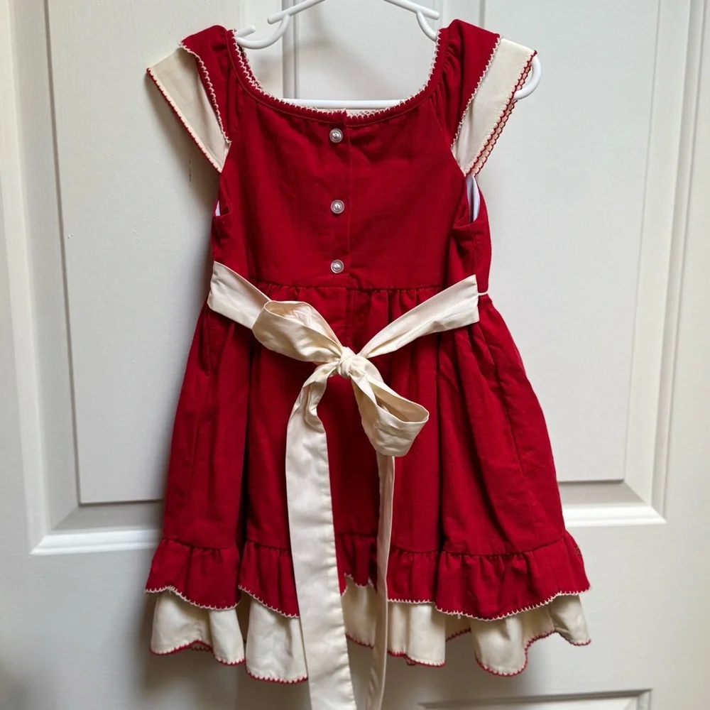 Well Dressed Wolf Classic Good Cheer Red White Dress Holiday Christmas Girls 3
